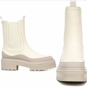 Sam Edelman Lulia Leather Chelsea Boots in Modern Ivory, size 9